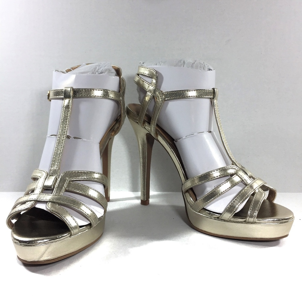 Women's Heidi Platform Heel Gold, Size 7.5